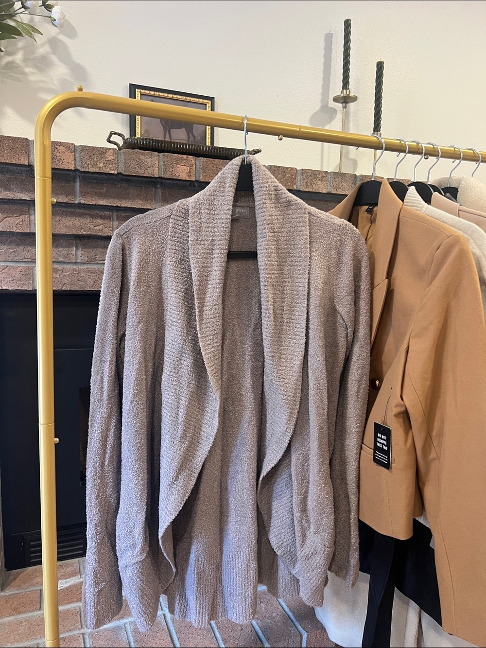 Barefoot Dreams Cozychic lite Open-Front Circle Cardigan - gray skies